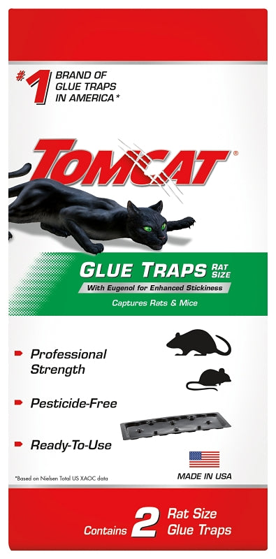 TOMCAT Tomcat 0362810 Rat Glue Trap, 9-3/4 in L, 4-5/8 in W, 1/2 in H, Glue Locking LAWN & GARDEN TOMCAT