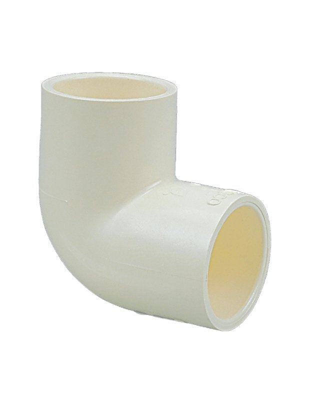 NIBCO INC. Nibco T00100J Pipe Elbow, 1/2 in, Slip-Joint, 90 deg Angle, CPVC, White
