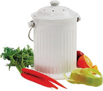 NORPRO Norpro 93 Compost Crock, 1 gal, 5-5/8 in Dia, 7-1/4 in H, Ceramic, White CLEANING & JANITORIAL SUPPLIES NORPRO