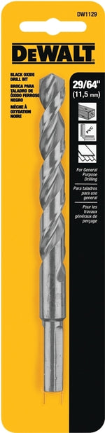 DEWALT DEWALT DW1129 Jobber Drill Bit, 29/64 in Dia, 5-3/4 in OAL, Parabolic Flute, 29/64 in Dia Shank, Round Shank TOOLS DEWALT