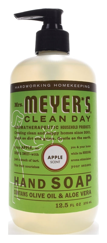 MRS. MEYERS Mrs. Meyer's 17427 Hand Soap, Liquid, Colorless, Apple, 12.5 oz Bottle