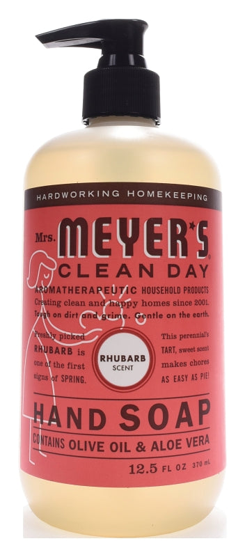 MRS. MEYERS Mrs. Meyer's 17462 Hand Soap, Liquid, Rhubarb, 12.5 oz Bottle
