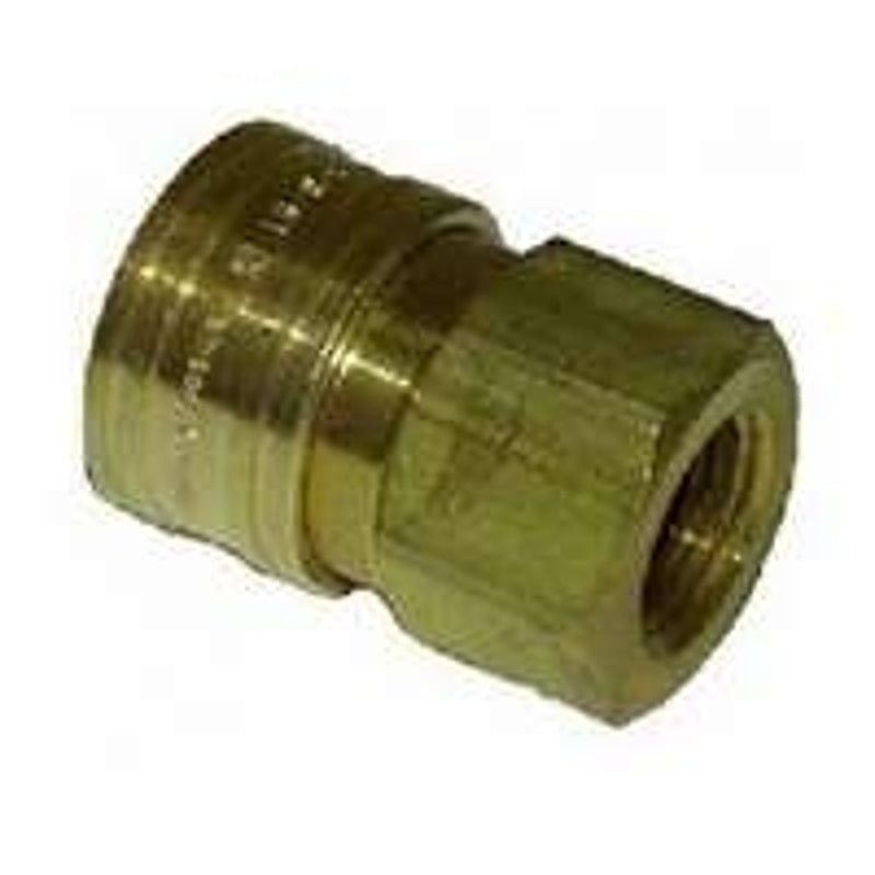 MI-T-M Mi-T-M AW-0017-0004 Adapter, 3/8 x 3/8 in Connection, Quick-Connect Socket x FNPT, Brass OUTDOOR LIVING & POWER EQUIPMENT MI-T-M