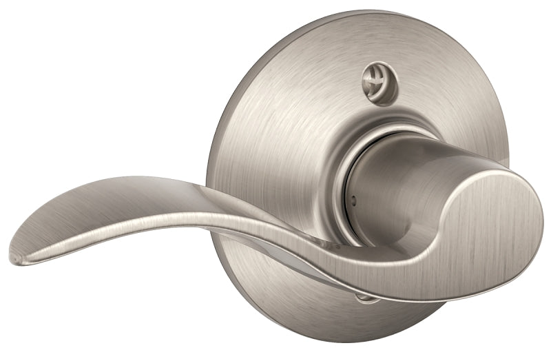 SCHLAGE LOCK Schlage Accent Series F170 ACC 619 LH Left Hand Dummy Lever, Mechanical Lock, Satin Nickel, Metal, Residential, 2 Grade HARDWARE & FARM SUPPLIES SCHLAGE LOCK