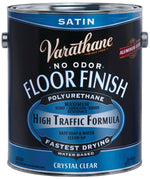 VARATHANE Rust-Oleum 230231 Crystal Clear Floor Finish, Liquid, Crystal Clear, 1 gal, Can PAINT VARATHANE