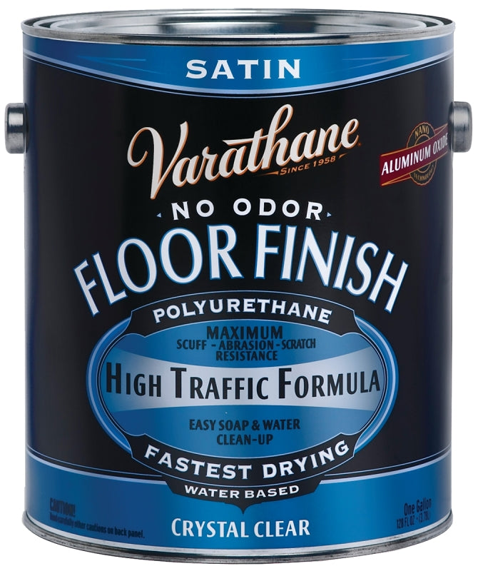 VARATHANE Rust-Oleum 230231 Crystal Clear Floor Finish, Liquid, Crystal Clear, 1 gal, Can PAINT VARATHANE