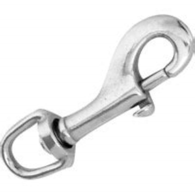 CAMPBELL CHAIN Campbell T7615402 Round Eye Bolt Snap, 5/8 in, 80 lb Working Load, Zinc, Nickel-Plated