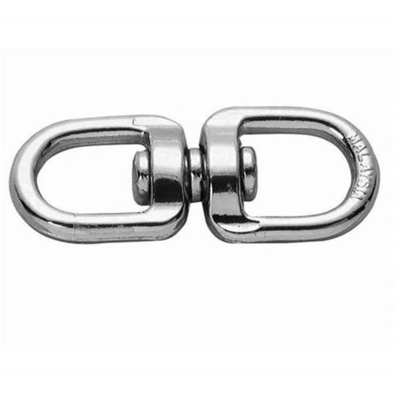 CAMPBELL CHAIN Campbell T7640302 Chain Swivel, 5/8 in Trade, 90 lb Working Load, Zinc, Nickel