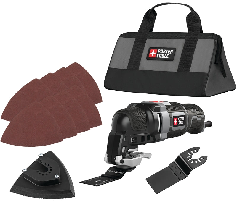 PORTER-CABLE Porter-Cable PCE606K Oscillating Multi-Tool Kit, 3 A, 10,000 to 22,000 opm, 2.8 deg Oscillating TOOLS PORTER-CABLE