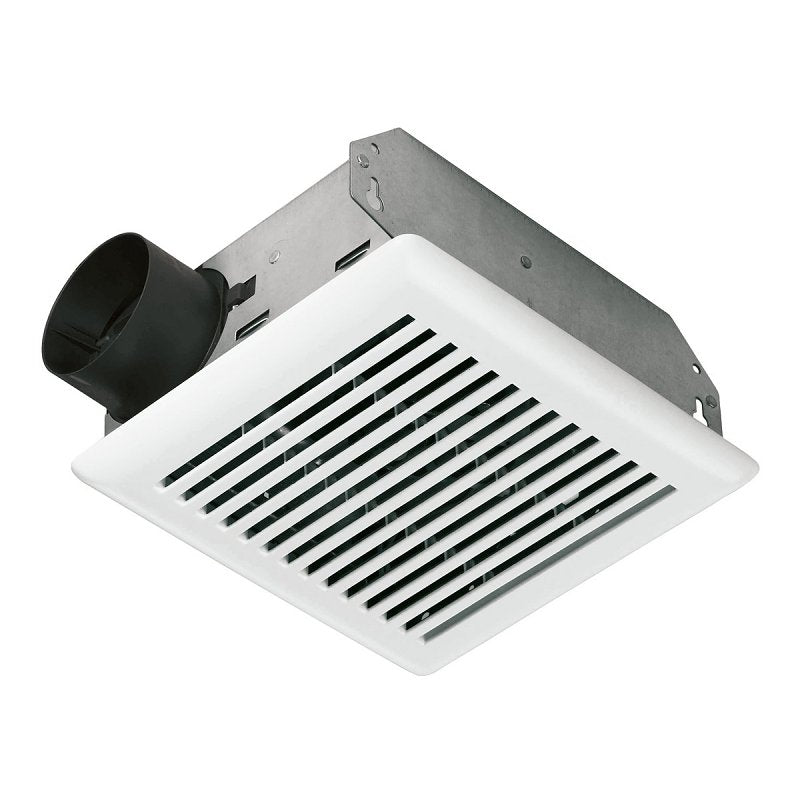 BROAN MFG NuTone 696N Ventilation Fan, 7-1/2 in L, 7-1/4 in W, 0.9 A, 120 V, 50 cfm Air, Polypropylene/Steel, White PLUMBING, HEATING & VENTILATION BROAN MFG