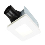 BROAN MFG Broan Roomside Series BEL8 Bathroom Exhaust Fan, 0.6 A, 120 V, 80 cfm Air, 0.9 sones, LED Lamp, 4 in Duct, White PLUMBING, HEATING & VENTILATION BROAN MFG