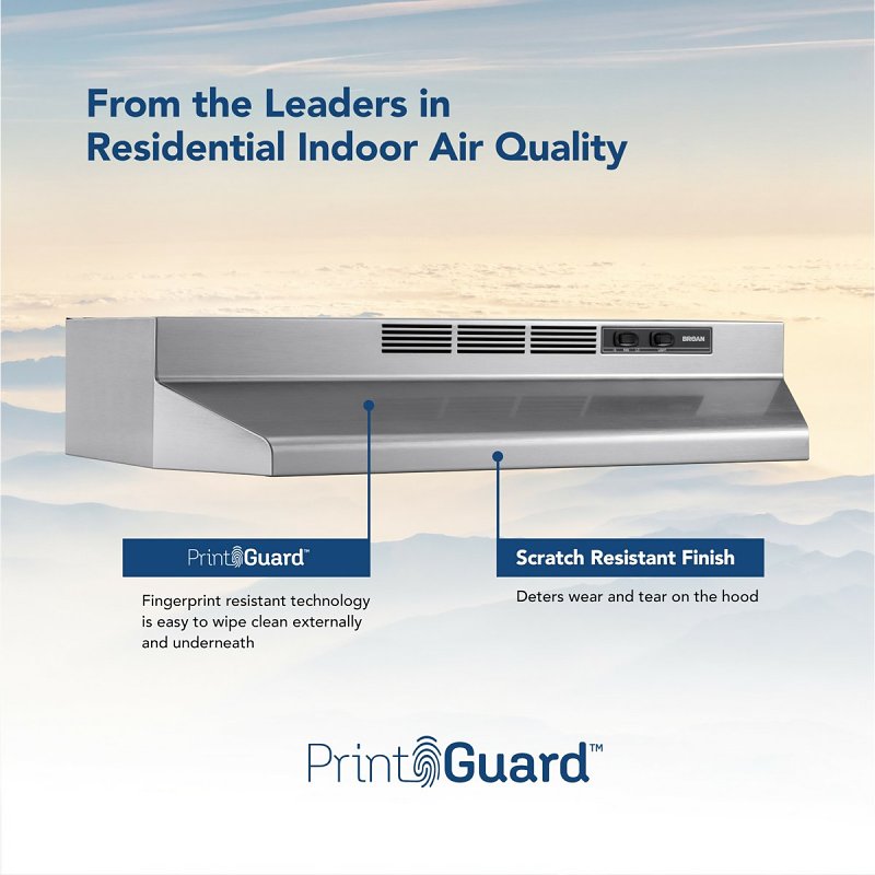 BROAN MFG Broan F40000 Series F4036SF Under-Cabinet Range Hood, 230 cfm, 2850 rpm Fan, Convertible Vent, 36 in W, 17-1/2 in D APPLIANCES & ELECTRONICS BROAN MFG