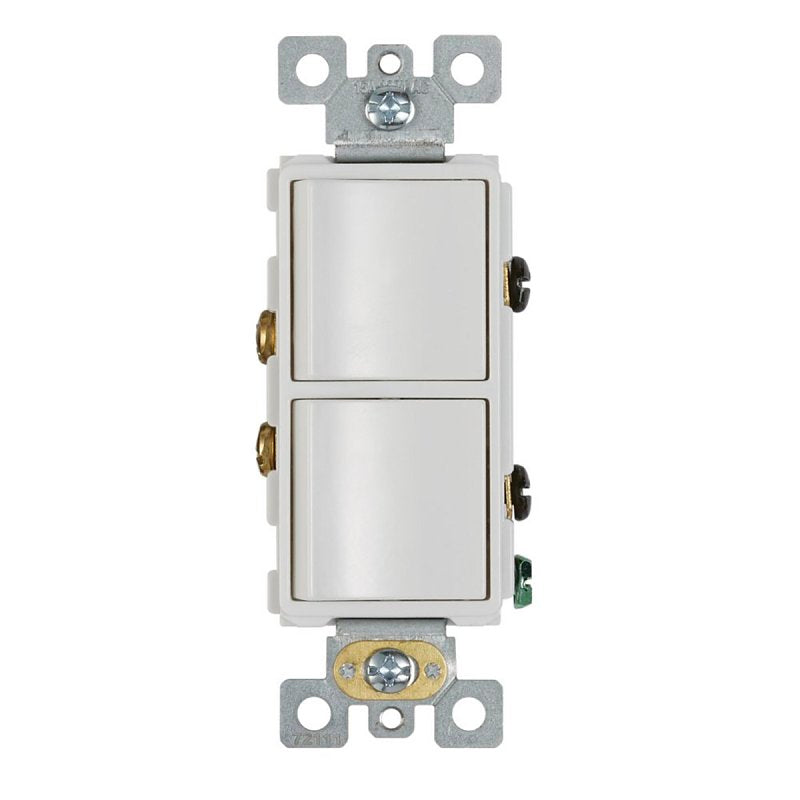 BROAN MFG Broan P2RW Two-Rocker Switch, 15 A, 120 VAC, White PLUMBING, HEATING & VENTILATION BROAN MFG