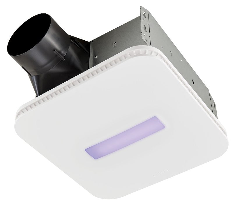 BROAN MFG Broan Roomside AR110LKVV Exhaust Fan With VitalVio�� SurfaceShield��� Light Module, 0.3 A, 120 V, 110 cfm Air, 1 sones