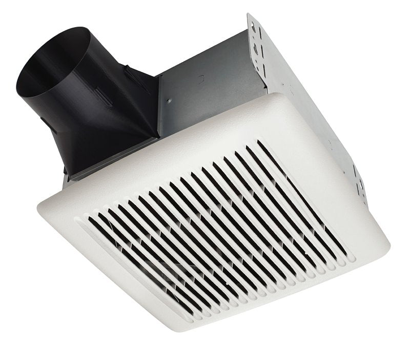 BROAN MFG Broan Flex AE110S Humidity Sensing Ventilation Fan, 9-1/4 in L, 10 in W, 0.3 A, 120 V, 110 cfm Air, White