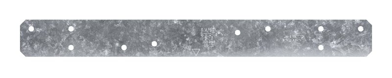 SIMPSON STRONG-TIE Simpson Strong-Tie ST Series ST12 Strap Tie, 11-5/8 in L x 1-1/4 in W Dimensions, 16 ga, Steel, Galvanized/Zinc, 1/PK