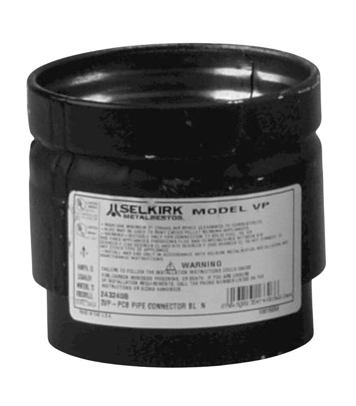 SELKIRK Thick Collar Pipe Conn Blk 3In