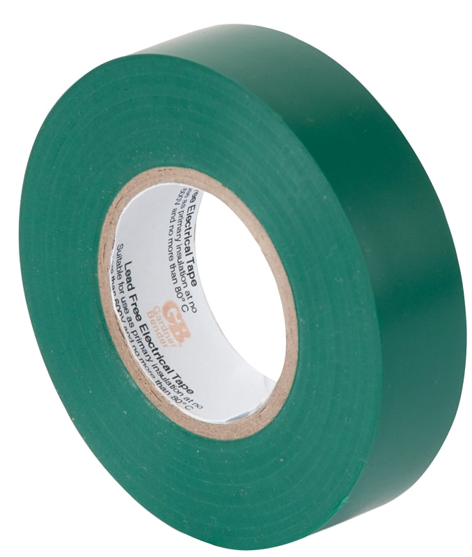 GB Gardner Bender GTG-667P Electrical Tape, 60 ft L, 3/4 in W, PVC Backing, Green ELECTRICAL GB