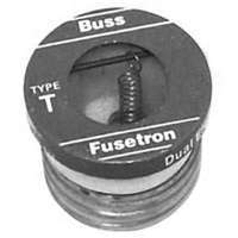 BUSSMANN Bussmann BP/T-6-1/4 Plug Fuse, 6.25 A, 125 V, 10 kA Interrupt, Plastic Body, Low Voltage, Time Delay Fuse