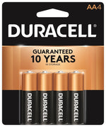 DURACELL Duracell COPPERTOP MN1500 Series MN1500B4Z Battery, 1.5 V Battery, AA Battery, Alkaline, Manganese Dioxide ELECTRICAL DURACELL