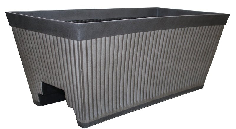 SOUTHERN PATIO Southern Patio HDR-054818 Deck Rail Planter, 24 in Dia, 9 in H, 11-1/2 in W, 24 in D, Westlake Design, HDR, Rustic