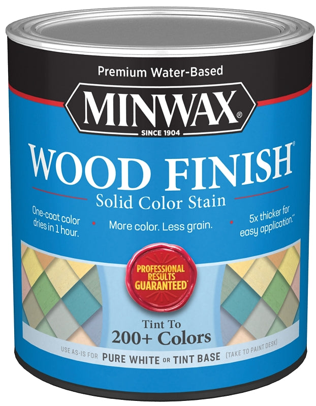MINWAX Minwax 108110000 Wood Stain, Solid Stain, Pure White Tint, Liquid, 32 fl-oz PAINT MINWAX