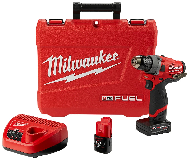 MILWAUKEE Milwaukee 2503-22 Drill/Driver Kit, Battery Included, 12 V, 2, 4 Ah, 1/2 in Chuck, Keyless Chuck TOOLS MILWAUKEE