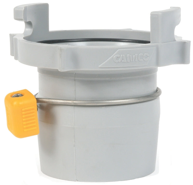 CAMCO Camco USA Easy Slip 39173 Hose Adapter, 3 in ID, 4 in L, Plastic, Gray