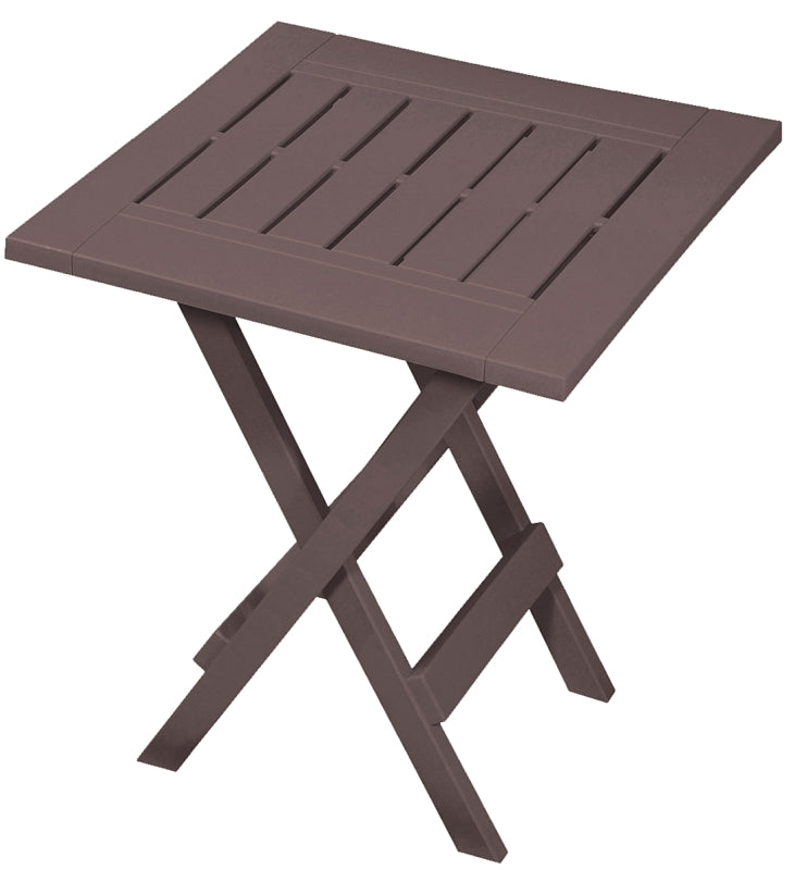 GRACIOUS LIVING Gracious Living 14168-6PDQ Side Table, 15-3/10 in W, 17 in D, 25 in H, Resin Frame, Resin Table, Earth Table, Foldable OUTDOOR LIVING & POWER EQUIPMENT GRACIOUS LIVING   