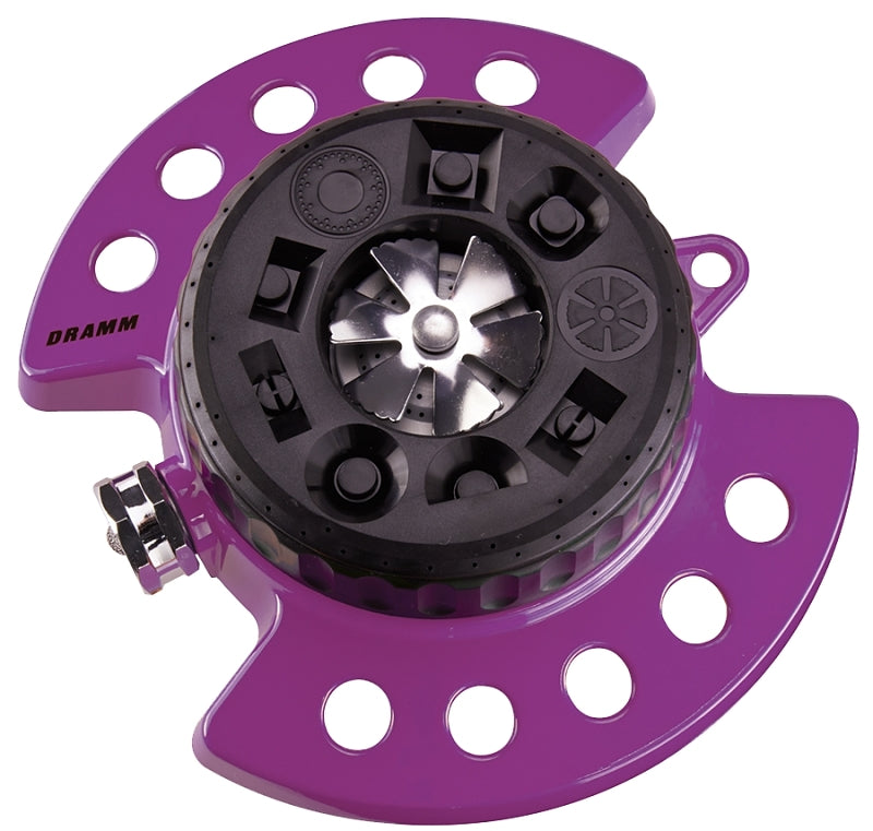 DRAMM Dramm ColorStorm 10-15026 Turret Sprinkler, Berry, Full-Circle, Part-Circle, 250 to 575 sq-ft, Plastic/Zinc LAWN & GARDEN DRAMM