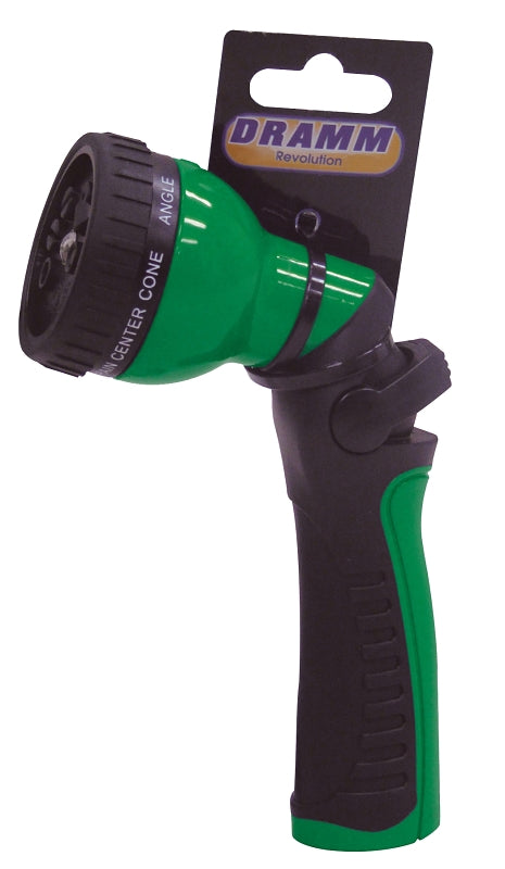 DRAMM Dramm 24504 9-Pattern Hose Nozzle, TPE/Zinc, Green