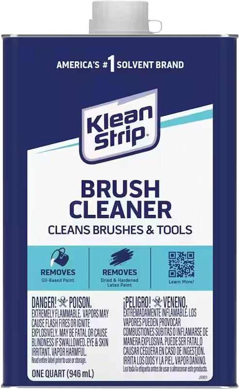 KLEAN STRIP Klean Strip QKGB75012 Brush Cleaner, Liquid, White, 1 qt PAINT KLEAN STRIP   