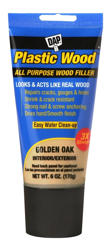 DAP DAP COLORmaxx 7079800582 Wood Filler, Paste, Slight, Golden Oak, 6 oz Tube PAINT DAP