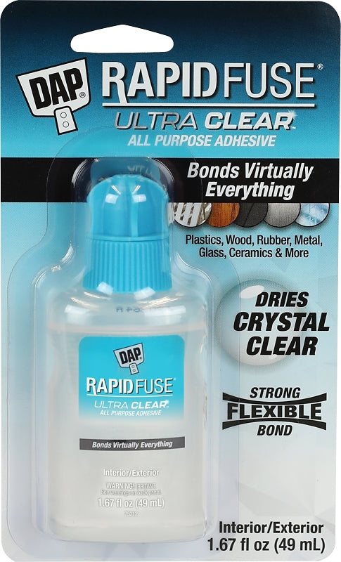 DAP DAP RapidFuse 7079800180 All-Purpose Adhesive, Clear, 1.67 fl-oz Bottle PAINT DAP
