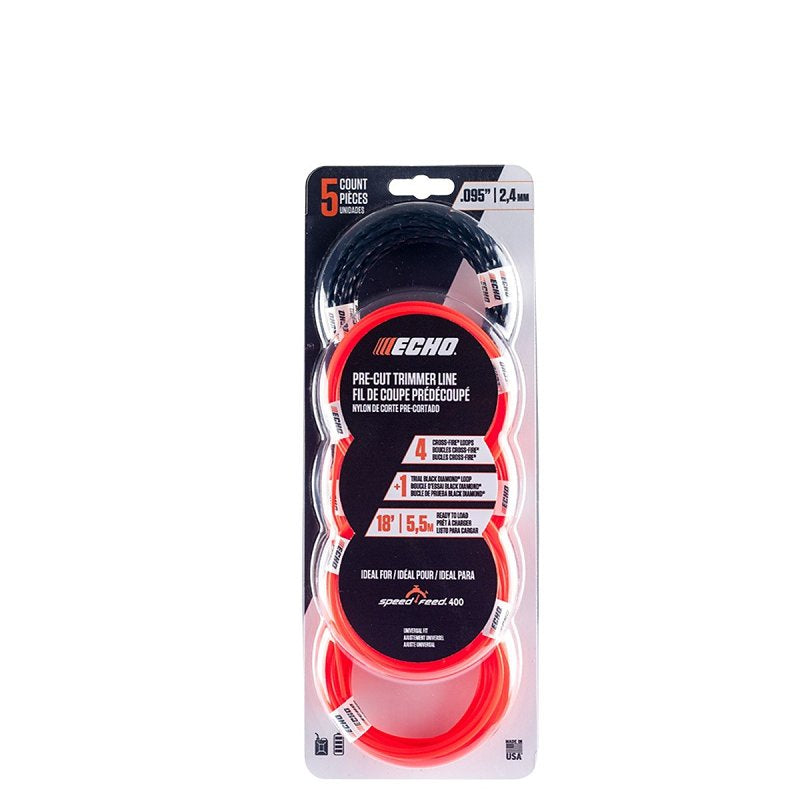 ECHO TRIM LINE PRE-CUT 0.095INX18FT OUTDOOR LIVING & POWER EQUIPMENT ECHO