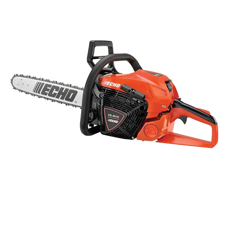 ECHO Echo CS-4510-18 Chainsaw, Gas, 45 cc Engine Displacement, 2-Stroke Engine, 32 in Cutting Capacity, 18 in L Bar, Orange OUTDOOR LIVING & POWER EQUIPMENT ECHO