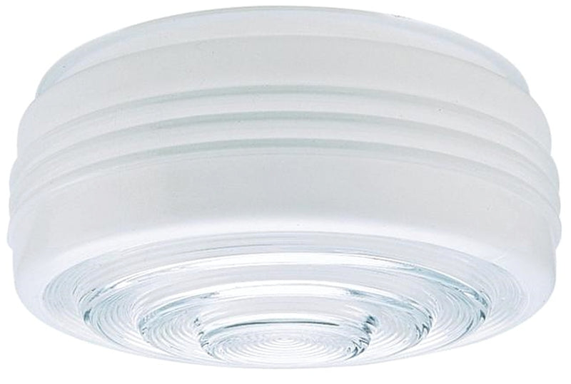 WESTINGHOUSE Westinghouse 8560800 Light Shade, 7-5/8 in Dia, Drum, Mushroom, Glass, White ELECTRICAL WESTINGHOUSE