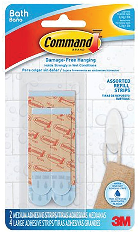 COMMAND Command BATH22-ES Bath Refill Strip, Blue, 5 lb HOUSEWARES COMMAND