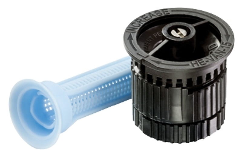 RAINBIRD Rain Bird HE-VAN-15 Spray Nozzle, 12 to 15 ft, 25 deg Nozzle Trajectory, High-Efficiency, Variable Arc Nozzle, Plastic