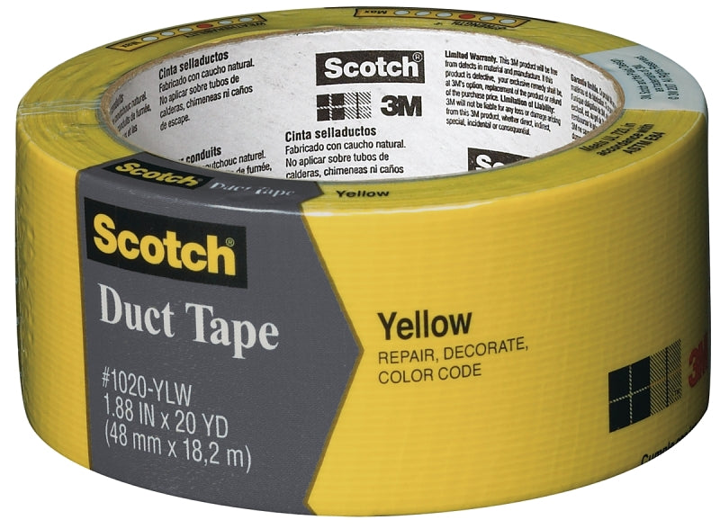 3M Scotch 3920-YL Duct Tape, 20 yd L, 1.88 in W, Yellow