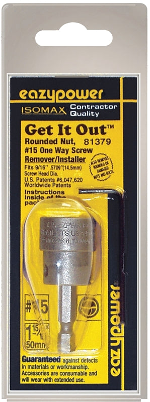 EAZYPOWER Eazypower 81379 1-Way Screw Remover, #15 Bolt/Screw, HSS TOOLS EAZYPOWER