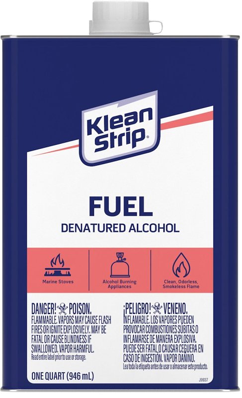 KLEAN STRIP Klean Strip QSL26 Denatured Alcohol, Liquid, Alcohol, Water White, 1 qt, Can PAINT KLEAN STRIP   