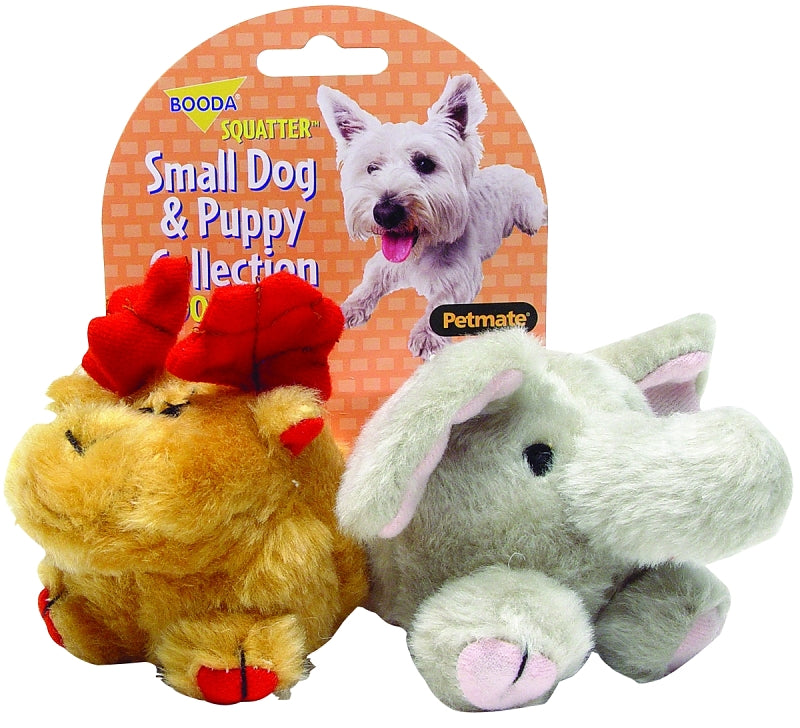 ZOOBILEE Zoobilee 0353595 Dog Toy, S, Elephant, Moose, Synthetic Fabric, Multi-Color
