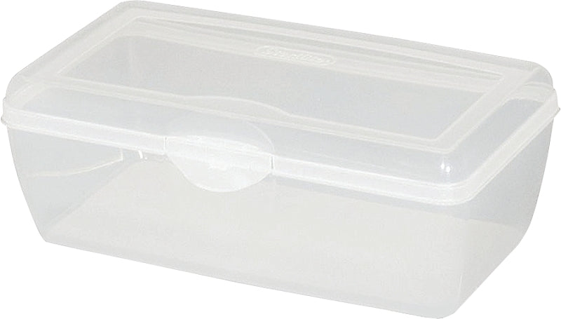 STERILITE Sterilite 18058606 Storage Box, Plastic, Clear, 13-1/8 in L, 7-5/8 in W, 4-1/2 in H