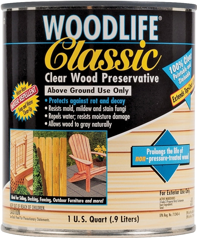 WOODLIFE Wolman 00902 Preservative, Clear, Liquid, 1 qt, Can PAINT WOODLIFE