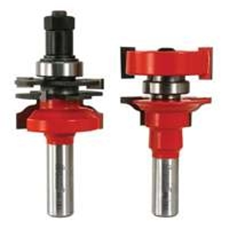 FREUD Freud 99-761 Router Bit Set, 3-3/4 in OAL, 1/2 in Dia Shank, Carbide, For: 99-861 Adjustable Rail and Stile Bit