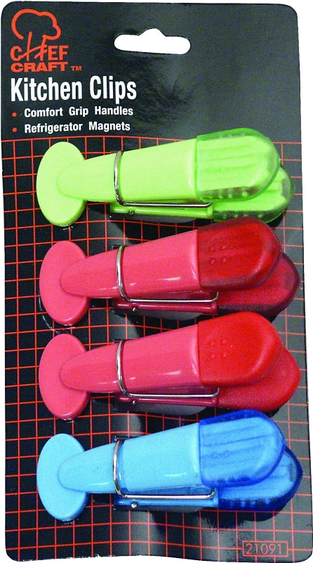 CHEF CRAFT Chef Craft 21091 Magnetic Memo Clip Set, 3-1/2 in W, Blue/Green/Purple/Red APPLIANCES & ELECTRONICS CHEF CRAFT
