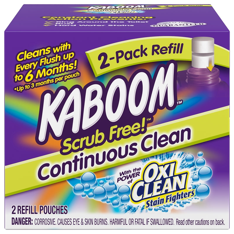 KABOOM Kaboom 35133 Toilet Cleaning System Refill, Granular, Chlorine, White