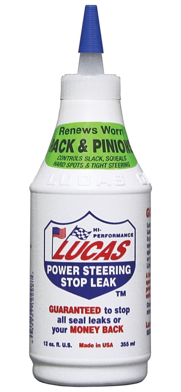 LUCAS OIL Lucas Oil 10008 Power Steering Fluid Light Red, 12 oz Bottle AUTOMOTIVE LUCAS OIL