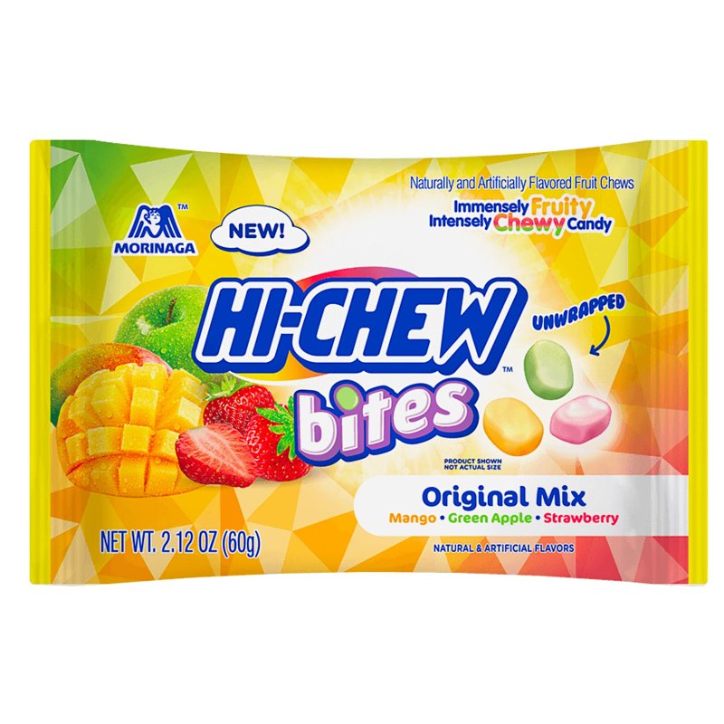 HI-CHEW Hi-Chew 15440 Candy Bites, Green Apple, Mango, Strawberry, 2.12 oz, Pack HOUSEWARES HI-CHEW